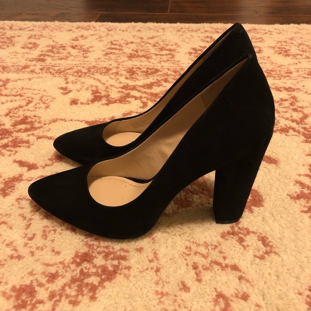 BCBG Black Suede Heels - size 8.5